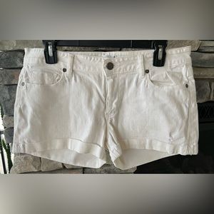 PAIGE white denim shorts